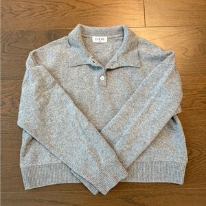 Parke Gray Polo Sweater